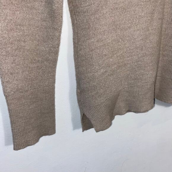 Wicked Wool Sweater M Tan Merino Wool Henley Button Neck Pullover Classic Read - Picture 5 of 10